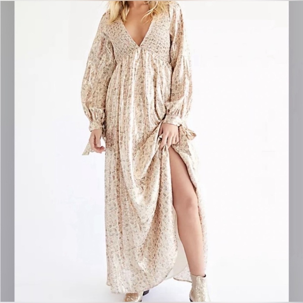 Free People Luxalina Metallic Maxi Dress